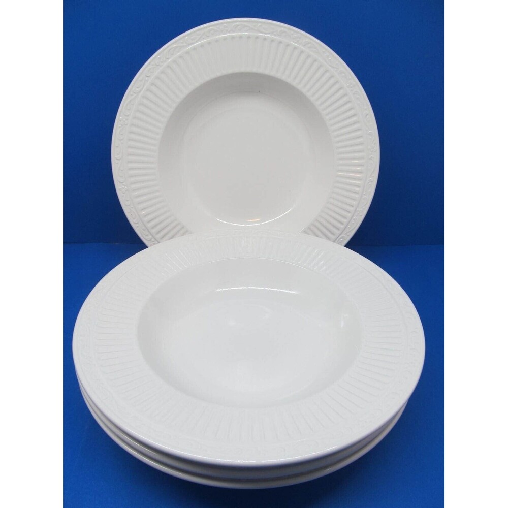 Mikasa Italian Countryside 9 3/8" Rimmed Soup Bowls Bundle of 4 EUC